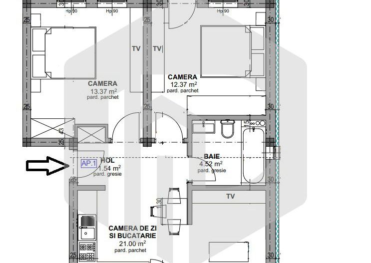 Apartament 3 camere - Etaj 1 - Selimbar - La cheie | Dezvoltator - Poză 3