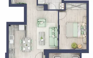 Apartament 2 camere cu balcon generos – Green Hill, Turnișor - Schiță 16