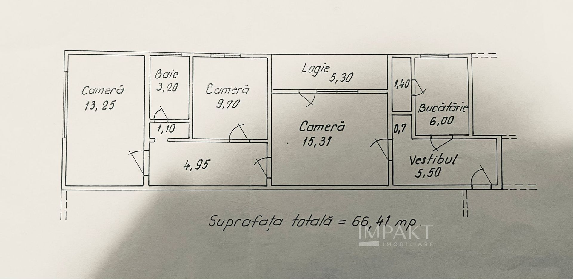 Apartament cu 3 camere, etaj intermediar in Gheorgheni - Schiță 7