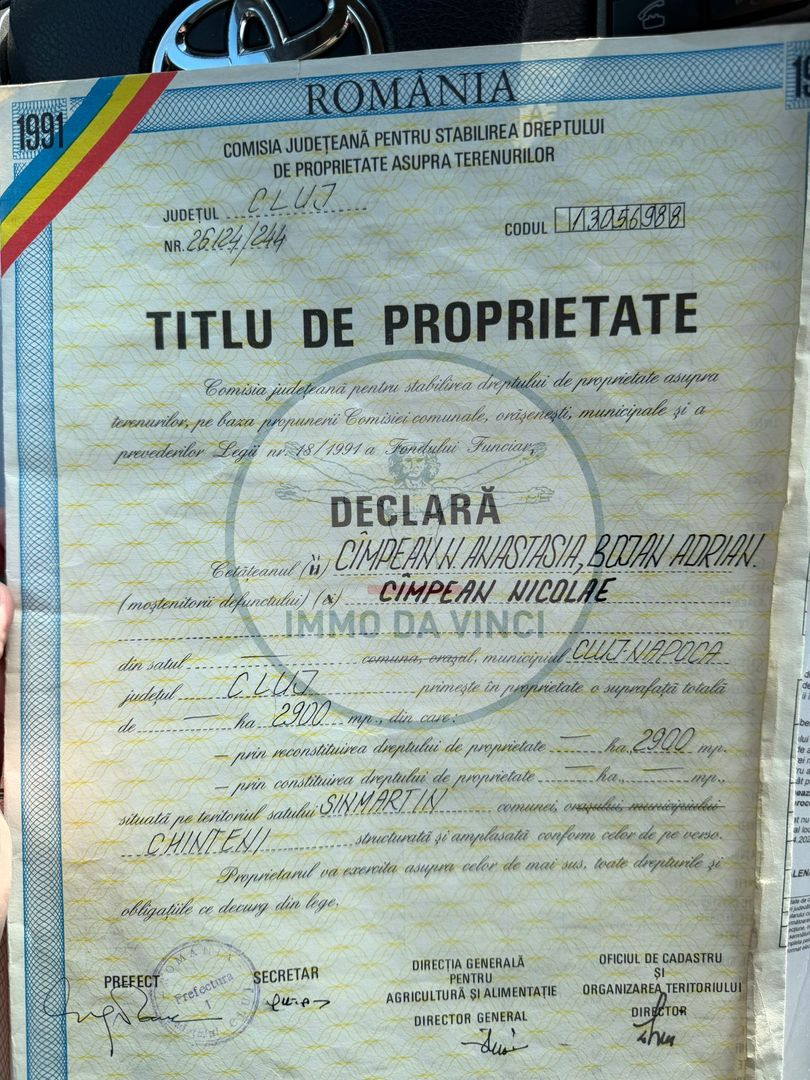 Vanzare teren itravilan Sanmartin,com. Chinteni CJ - Poză 7