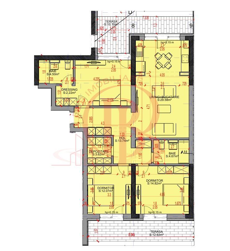 Apartament 4 camere Parcare Gratis Theodor Pallady 5min STB - Schiță 2