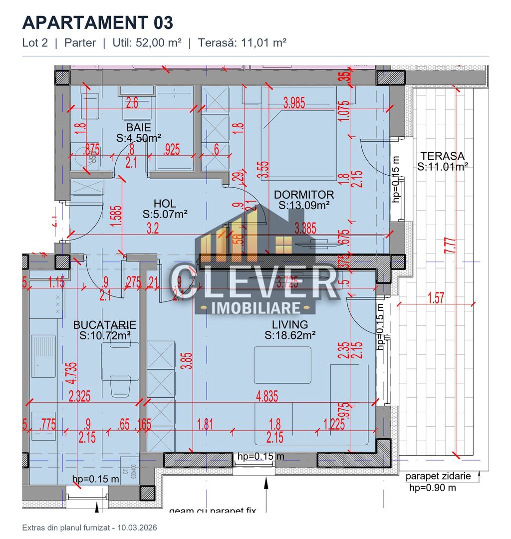 2 camere Pallady,  63 mp | Terasă 11 mp | Bucătărie separată - Poză 2