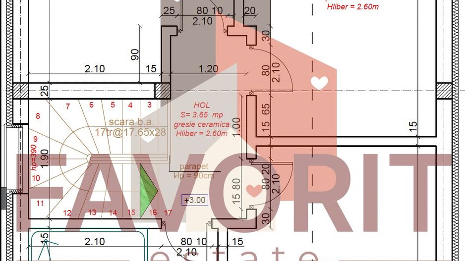 Duplex 5 camere ,despartit prin camera tehnica, finisat la cheie in Mosnita - Schiță 18