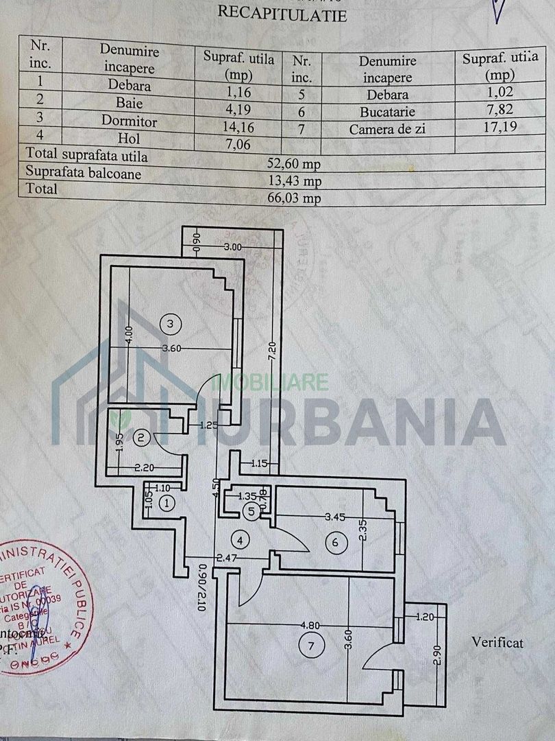 Apartament 2 camere decomandat, 66 mp, Str. Pantelimon Halipa 4, Iasi - Poză 8