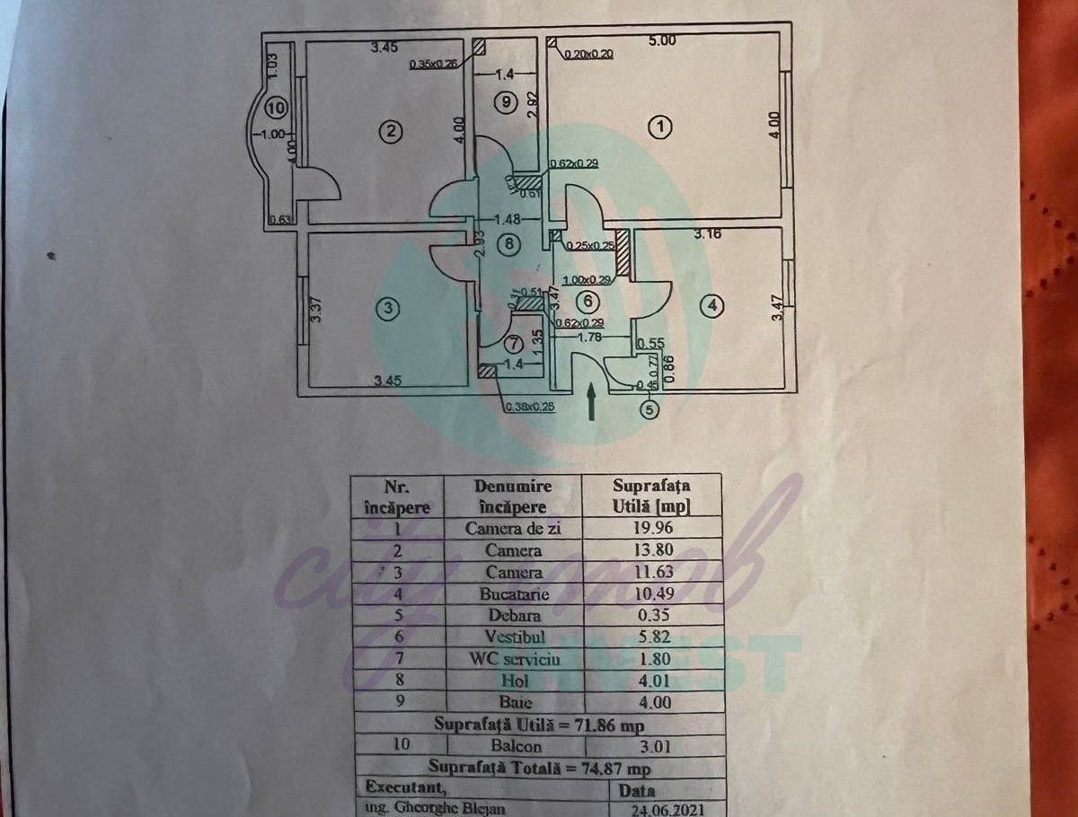 3 Camere Timpuri Noi-Bloc Anvelopat-Posibilitate centrala - Poză 3