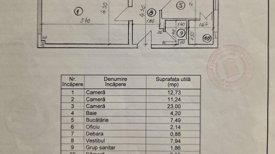 3 CAMERE ‖ BLOC REABILITAT ‖ CALEA CALARASI ‖ 15 MIN METROU MUNCII - Schiță 10