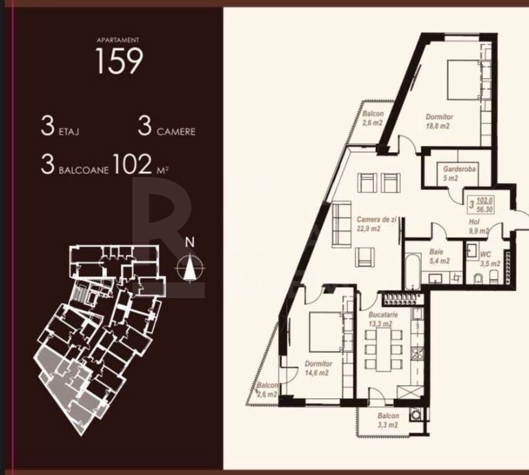 Vânzare apartament 102  mp, strada Basarabia, Ialoveni - Poză 21