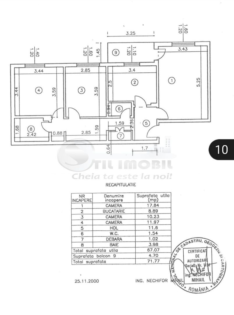 Canta, 3 camere, 71.77 mp, etaj 3/4, două băi, 129.000 € - Poză 13