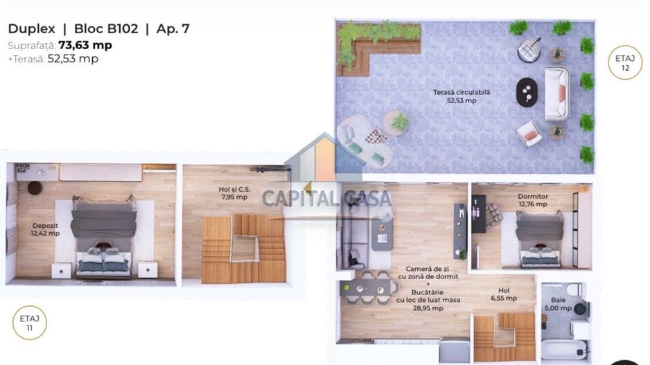 Duplex cu priveliște panoramică de vânzare - Poză 1
