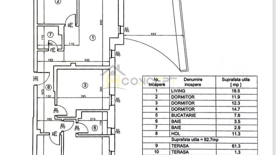 Apartament 4 camere mobilat Sisesti parter curte 63 mp comision 0% - Poză 15