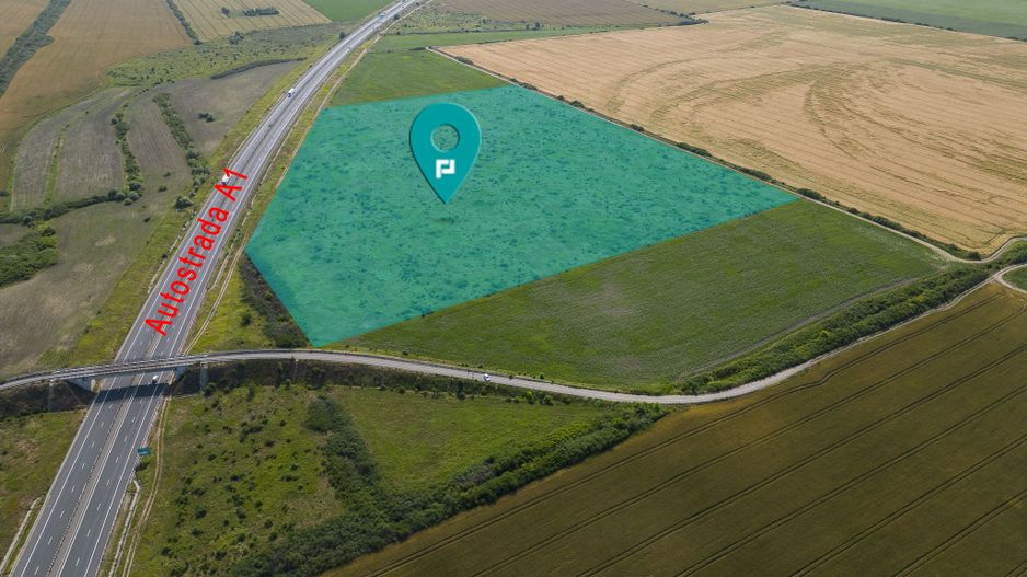 Teren 12 ha la Autostrada A1 cu PUZ aprobat - Poză 1