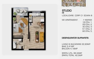 DIRECT DEZVOLTATOR |  Grand Berceni | Metrou Berceni | 2 camere tip studio - Poză 11