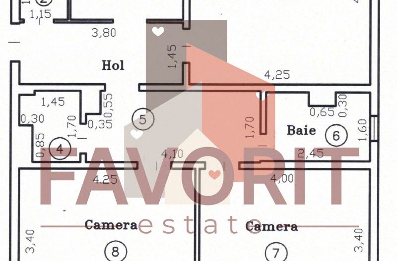 Centrala proprie. Renovat integral. Mobilat si utilat. Etaj intermediar - Schiță 22
