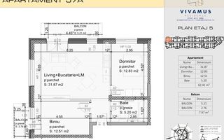 Apartament spre vanzare 3 camere, Coresi, Brasov - Poză 2