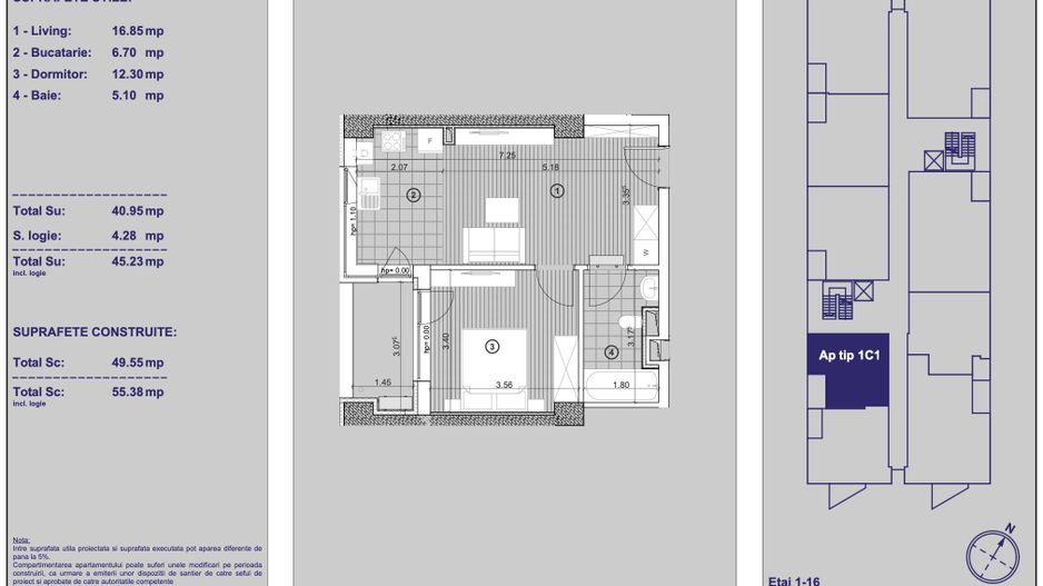 Apartament nou în Timișoara - direct de la dezvoltator - XCity Towers - Poză 3