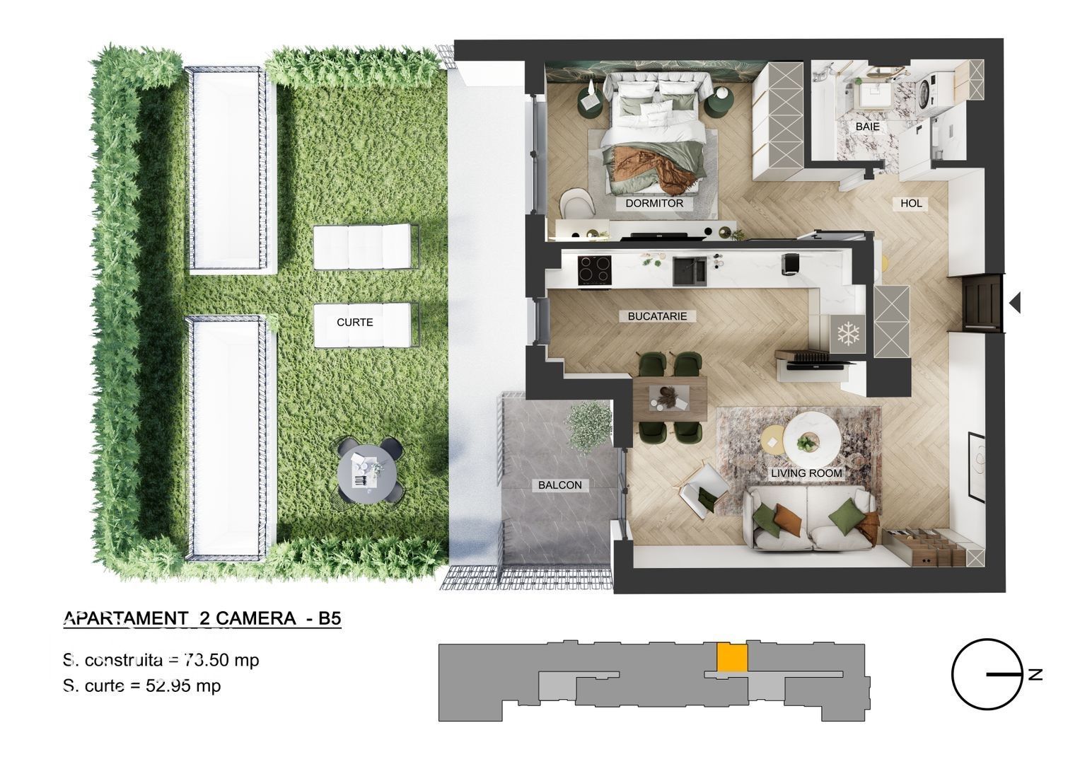 Apartamente 2 camere, Pipera, comision 0 % - Poză 17