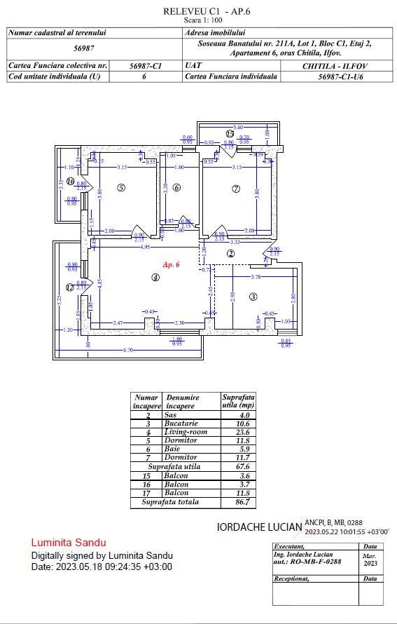 Apartament 3 camere | Chitila | Nou | Parcare subterana - Schiță 18