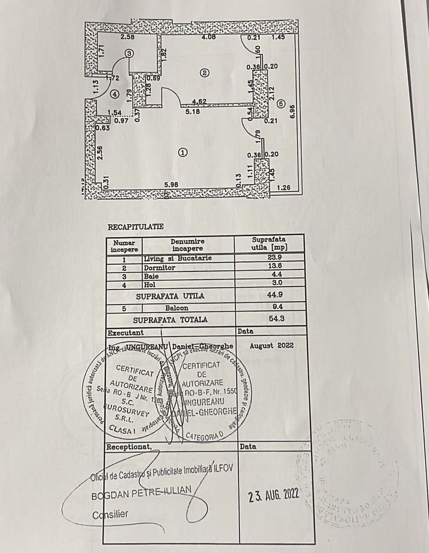 Prima Inchiriere - Cortina North, mobilat, utilat, 1 loc parcare - Schiță 30