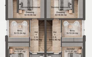 Duplex cu 4 camere | Pozitie excelenta | Asfalt | Statie de autobuz - Schiță 8