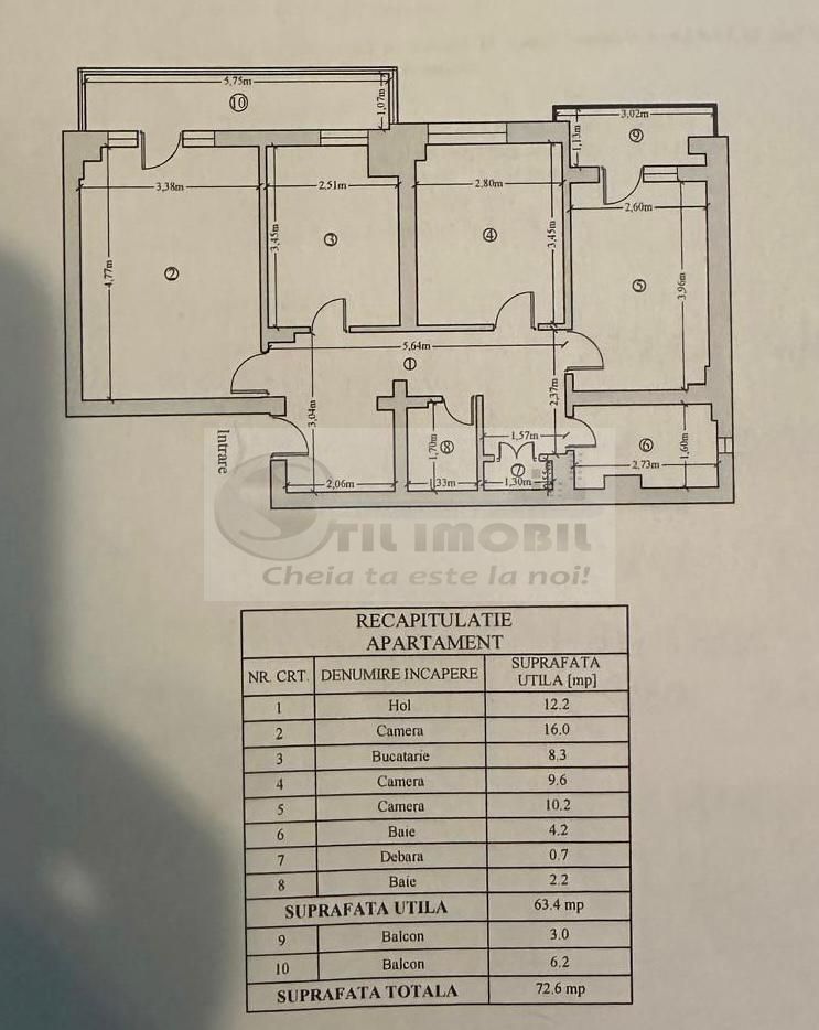 Ap 3 cam, 2 băi, 2 balcoane - B-dul Pacurari , 72.6 mp 130.000 €  neg. - Poză 7