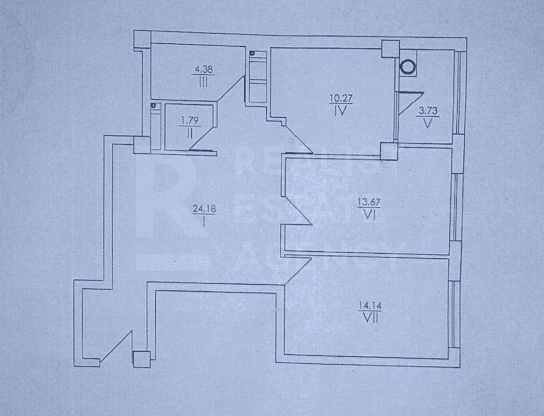 Vânzare, apartament, 2 camere+living, str. Ion Creangă, sect Buiucani - Schiță 21