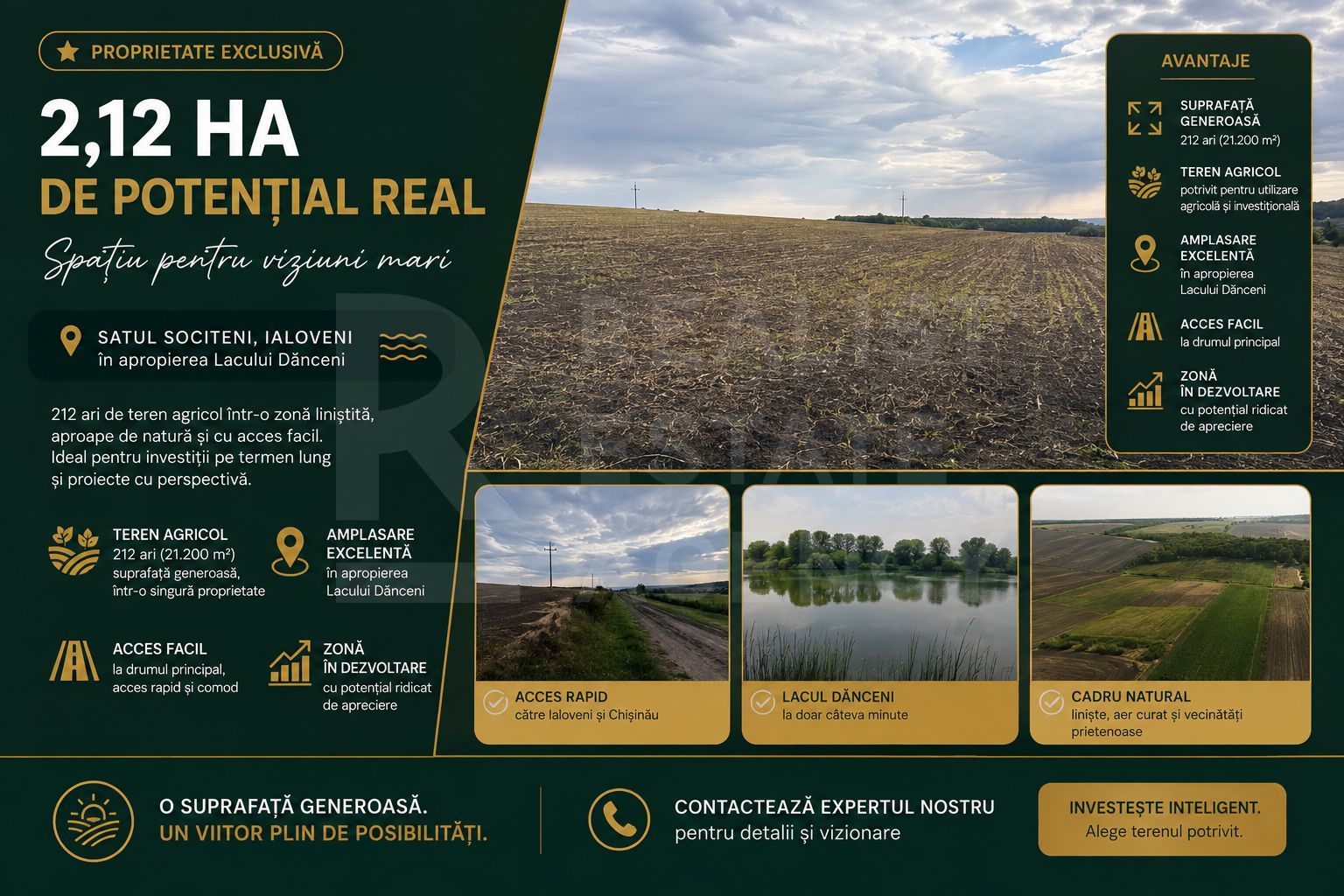 2,12 hectare de posibilități, în apropierea Lacului Dănceni - Poză 1