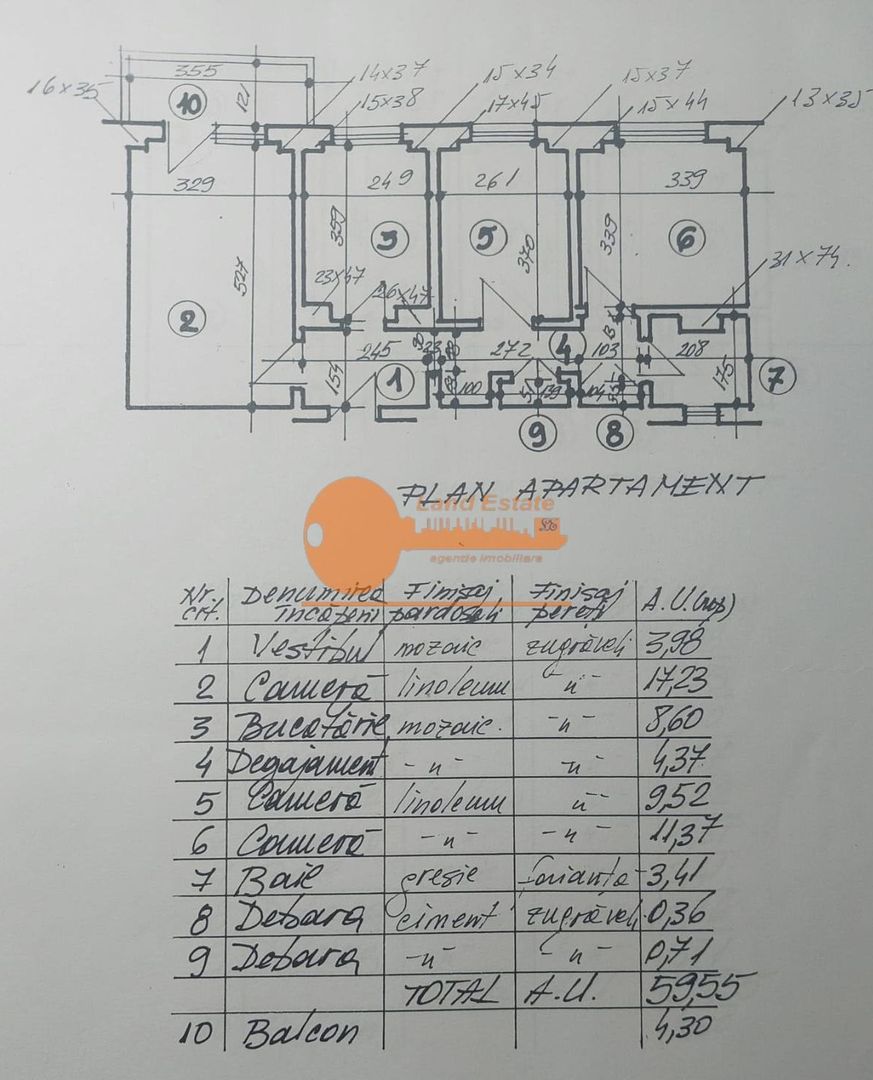 3 camere cu centrala la 600m de metrou Iancului - Schiță 9