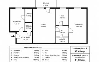 TATARASI - ETAJ 2 - BLOC FARA RISC - APARTAMENT CU 2 CAMERE - Poză 1