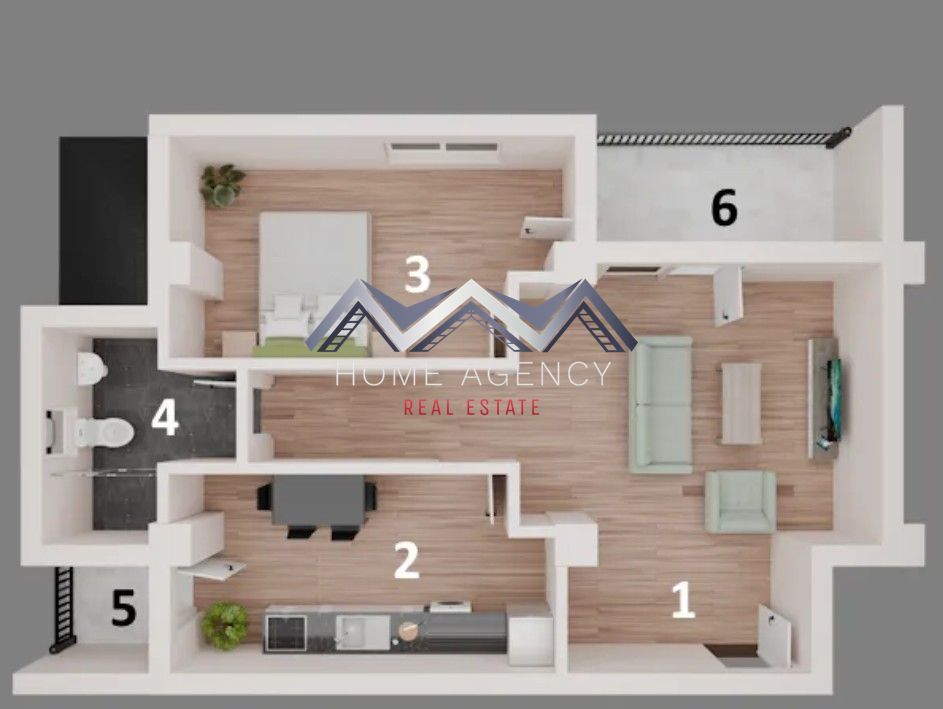 Apartament de vânzare în Otopeni – bloc nou central, parcare, comision 0 - Schiță 1