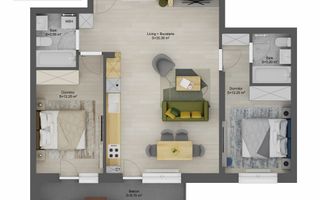 Apartament 3 camere,2bai, LA CHEIE,Sibiu - Schiță 5