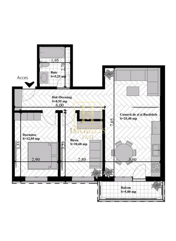 Aparatament 2 camere Visan 66,85mp 94.590 euro cu TVA INCLUS - Poză 7