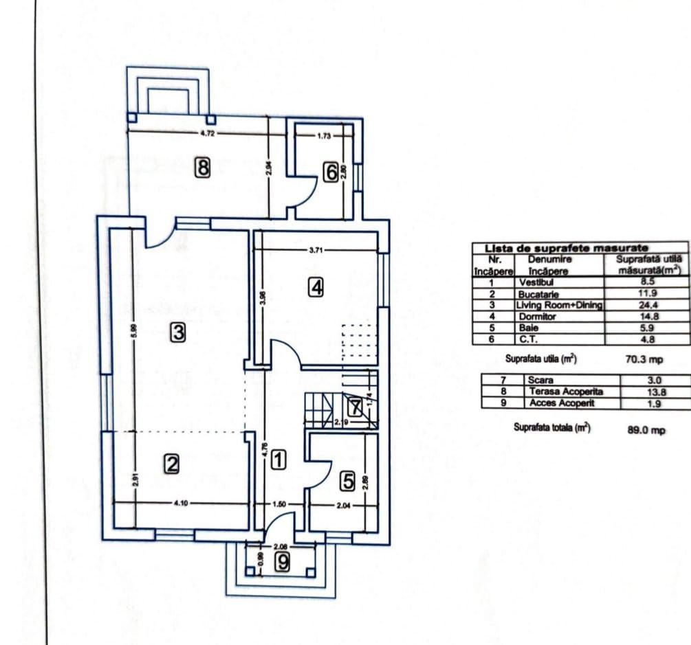 CASA TIPLA, Racordata la toate Utilitățile ! Domnești ! - Schiță 24