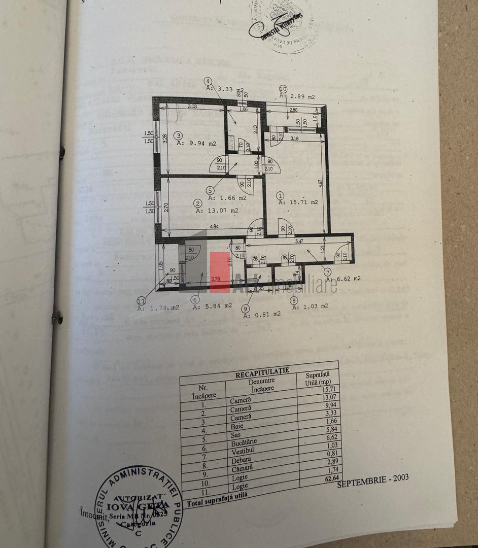 Vânzare apartament 3 camere Piața Progresu - Poză 3