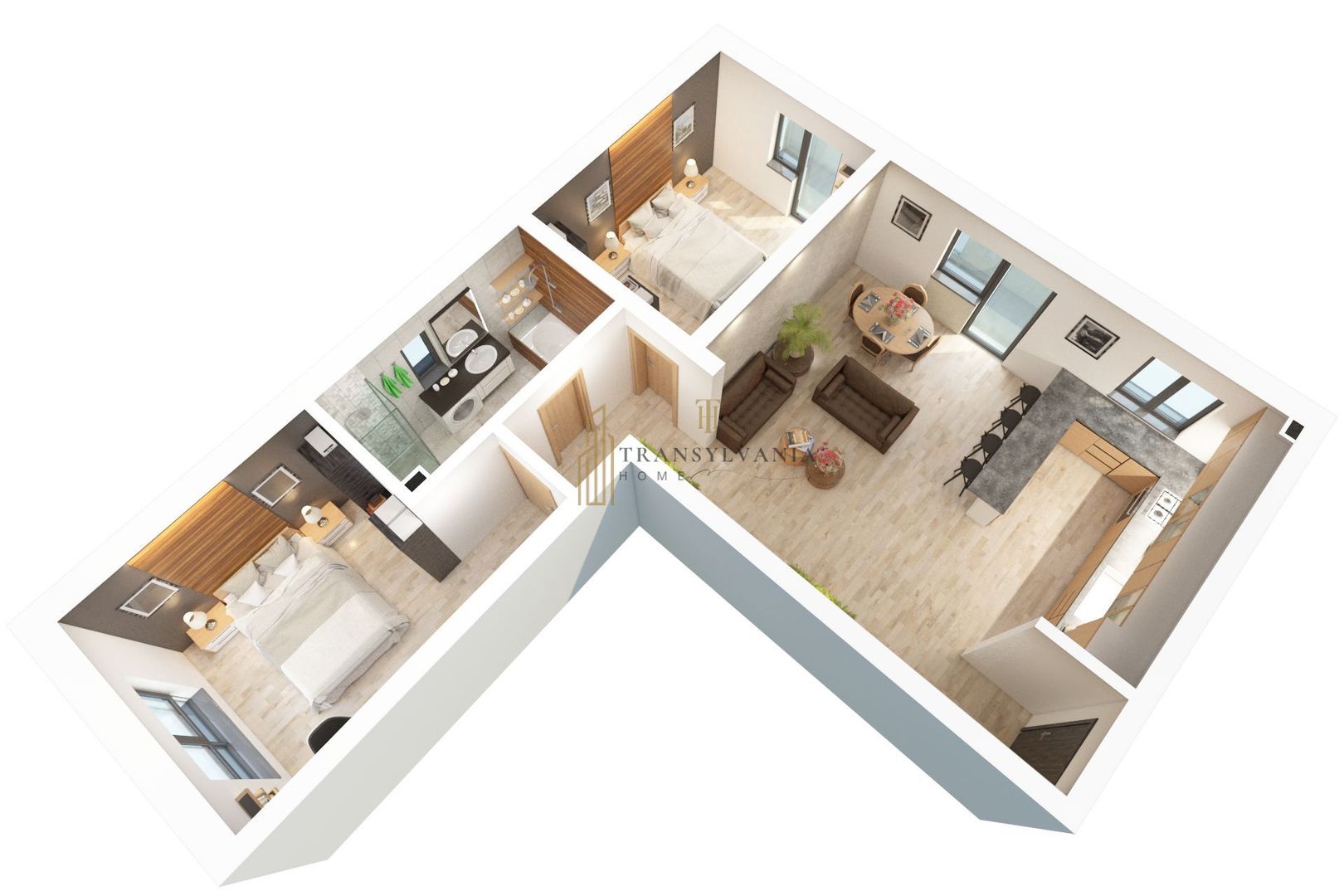 Apartament 3 camere 69.35 mp, balcon, zona Doamna Stanca Comision 0 - Poză 1