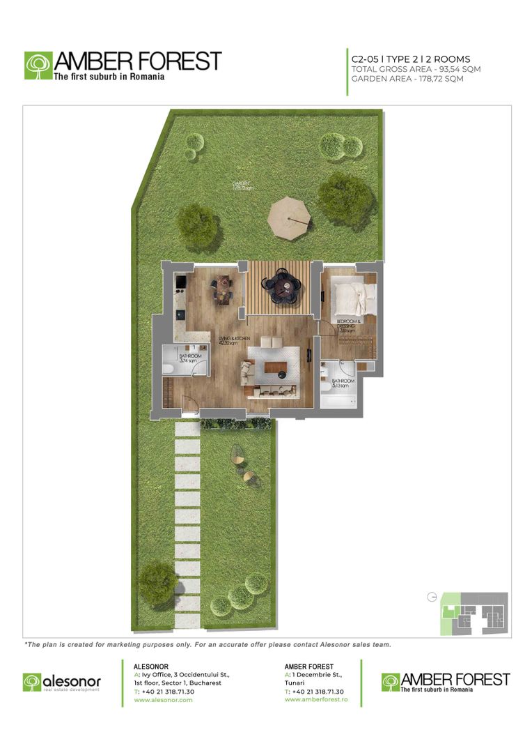 Apartament la parter cu gradina disponibil la inchiriere - Poză 3