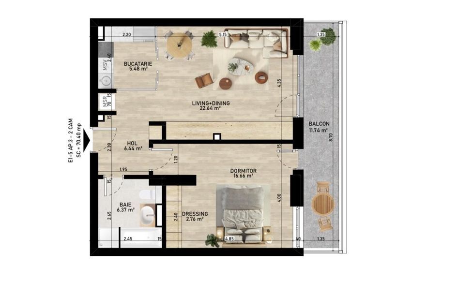 Apartament  2 camere, lux in zona exclusivista Pipera! - Poză 7