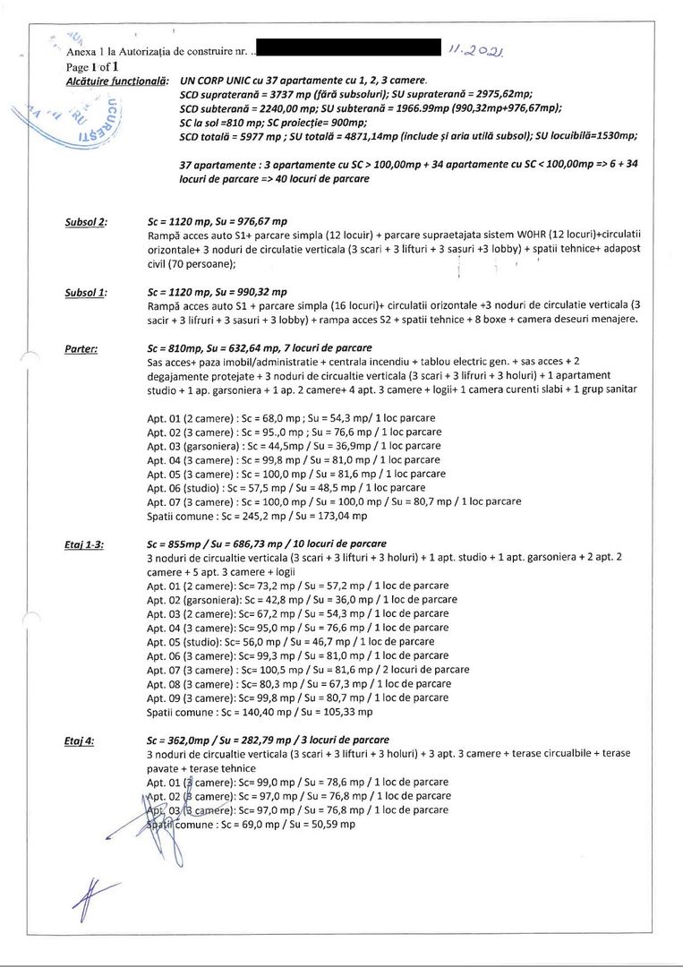 Teren cu Autorizatie Sector 1 | 37 apartamente | Oportunitate - Schiță 25