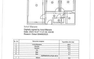 Apartament cu 3 camere, complet mobilat si utilat, acces rapid metrou - Schiță 4
