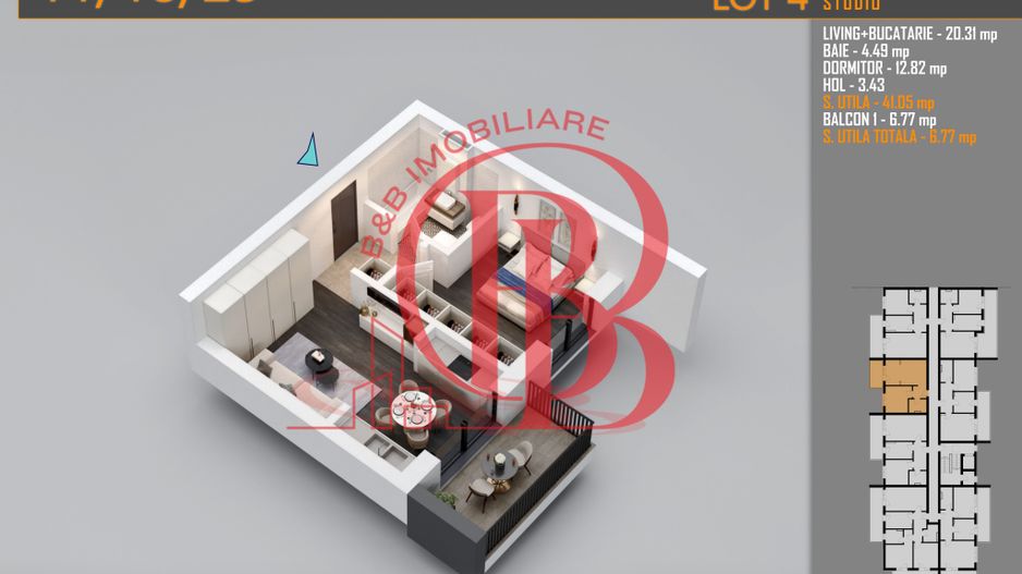 Promo-Ideal Investitie-2 camere-Theodor Pallady Metrou Teclu - Schiță 5