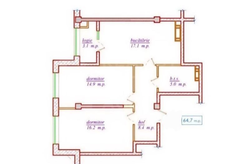 Vânzare, apartament, 2 camere, str. Nicolae Dimo, Durlești - Poză 1
