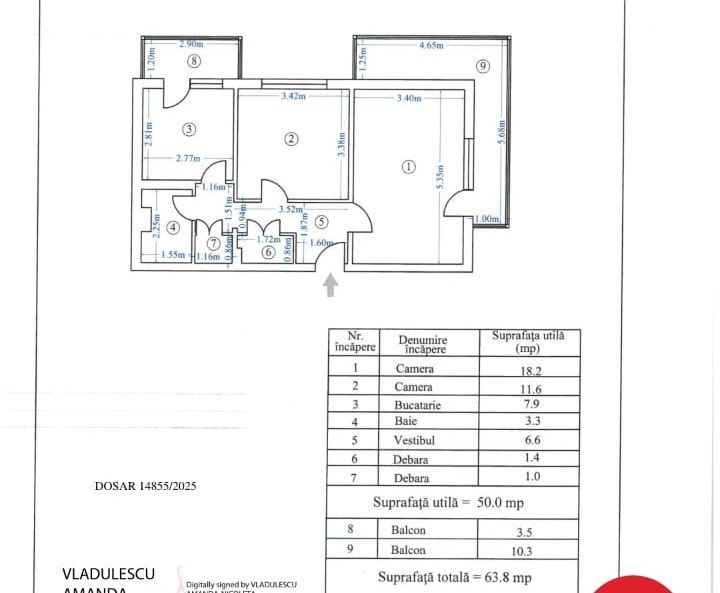 Apartament 2 camere de vanzare Gorjului - Poză 9