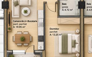 Apartament 2 camere | Bloc nou | Bd. Republicii | Comision 0% - Poză 1