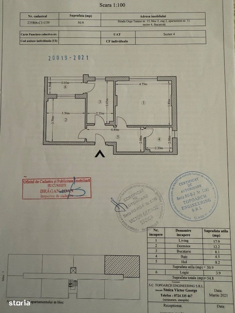🏠 Apartament 2 camere decomandat – Apărătorii Patriei, Str. Orgu Tăna - Poză 12