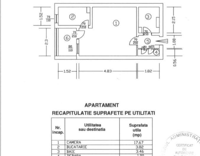 OPORTUNITATE DE INVESTIȚIE | GARSONIERĂ TITAN | BLOC REABILITAT TERMIC - Schiță 8