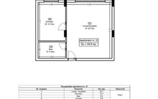 Dezvoltator | Apartament 2 Camere | 47 mp | Parcare Zona Eroilor - Poză 12