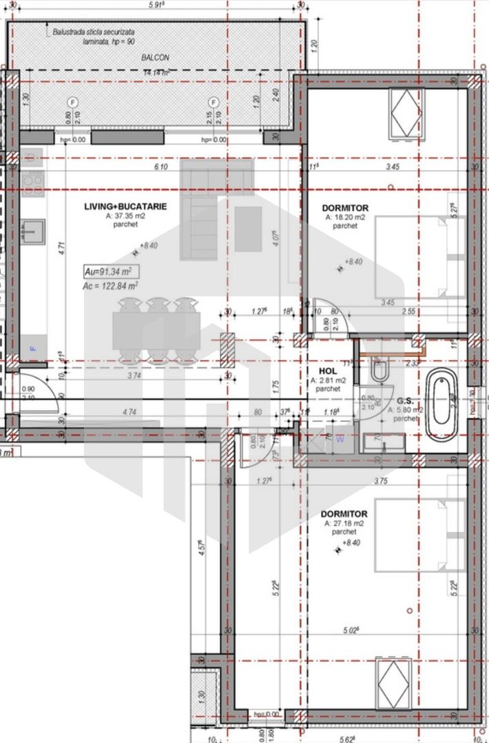Doamna Stanca - Apartament 3 camere 91 mpu - Predare La Cheie - Poză 4