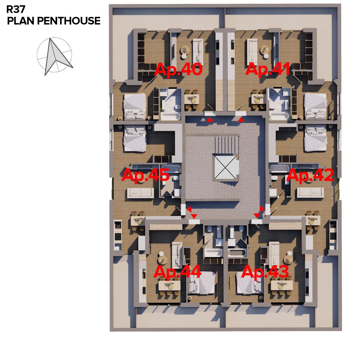 Penthouse 2 camere în bloc nou ARED City RED9 - Poză 4
