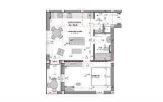 Apartament 2 camere, 43.26 mpu, aer conditionat (LOG-GAL-ap.4) - Poză 2