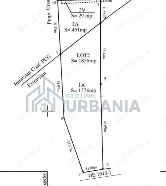 Teren de vânzare în Rediu, Iași | 1856 mp | Utilități la teren - Poză 1