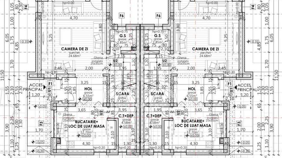 Case cuplate cu teren generos Chinteni - Schiță 18